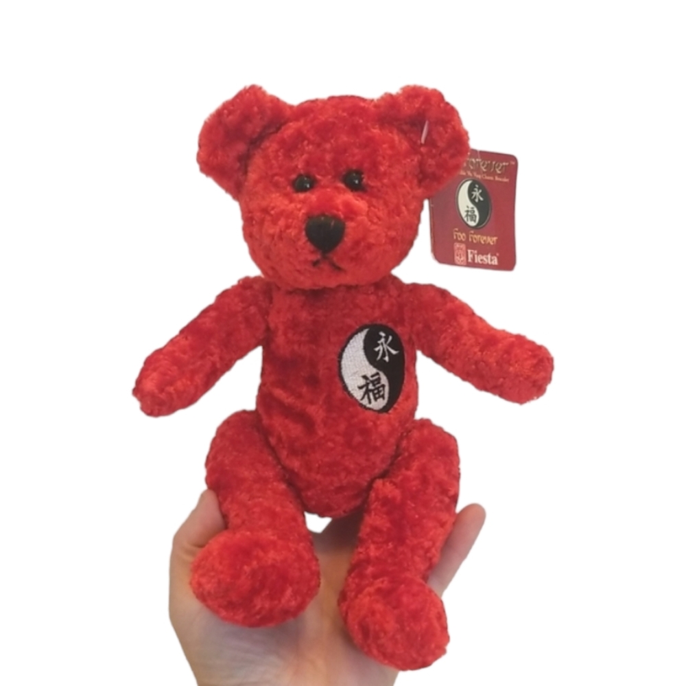 Fiesta Foo Forever Red Ying/ Yang Teddy Bear Plush with Tag